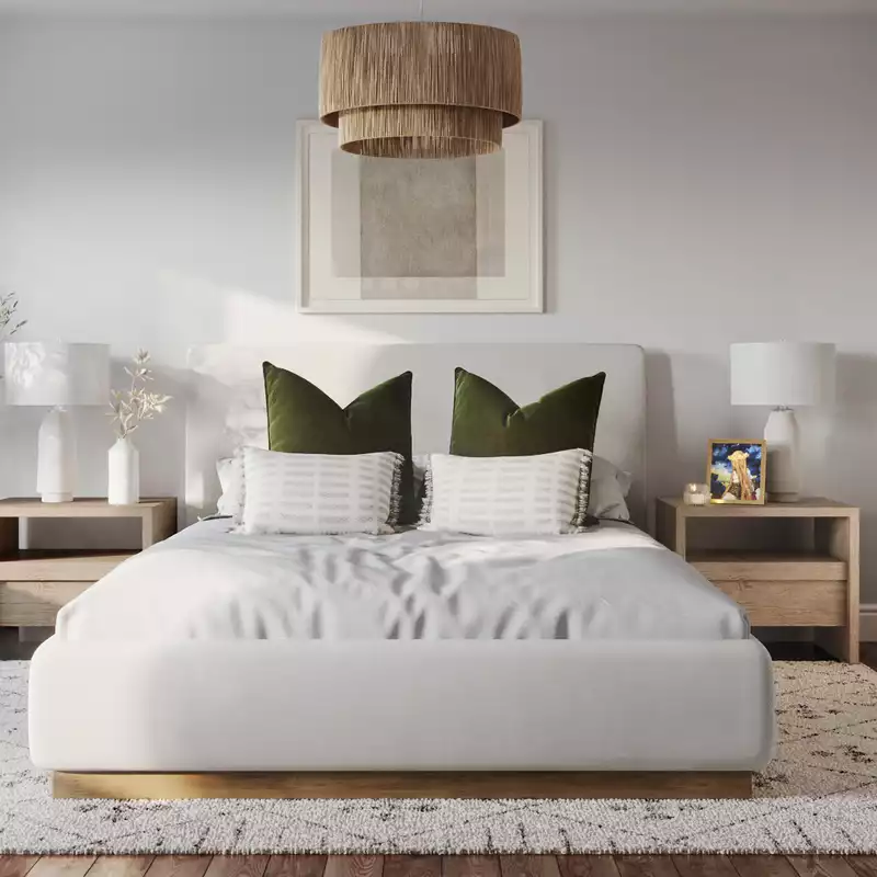 Contemporary, Bohemian, Coastal, Glam Bedroom Design by Havenly Interior Designer Athina