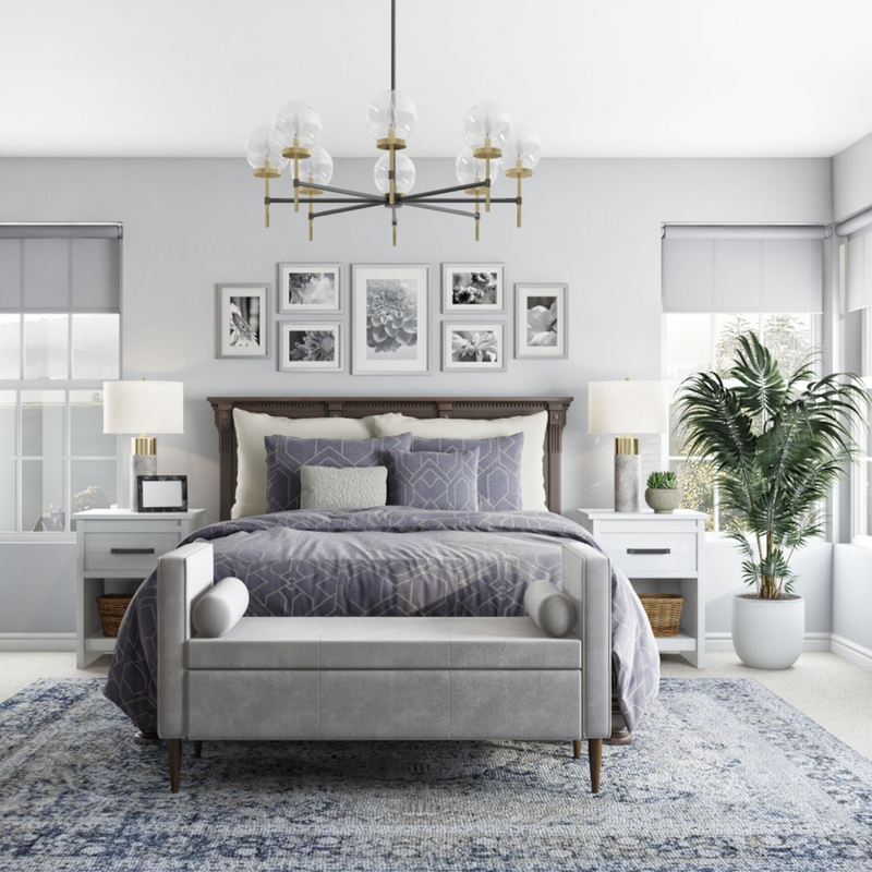 Contemporary, Modern, Glam Bedroom Design by Havenly Interior Designer Rumki