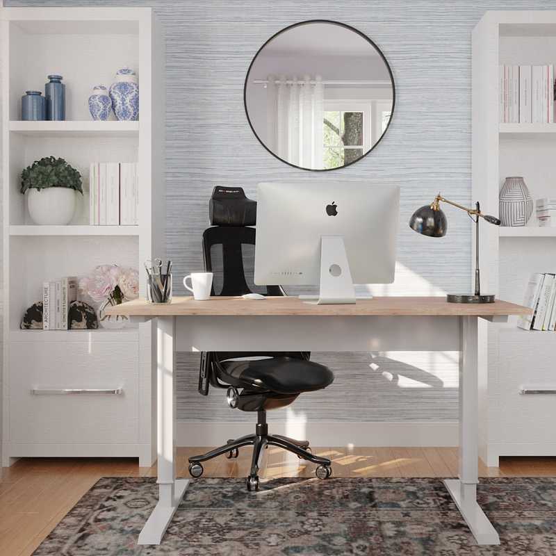 Contemporary, Modern, Industrial Office Design by Havenly Interior Designer Ingrid