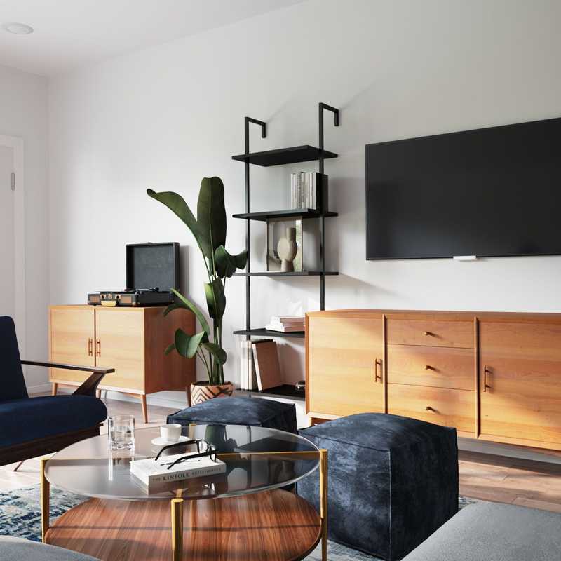 Midcentury Modern Living Room Design by Havenly Interior Designer Anny