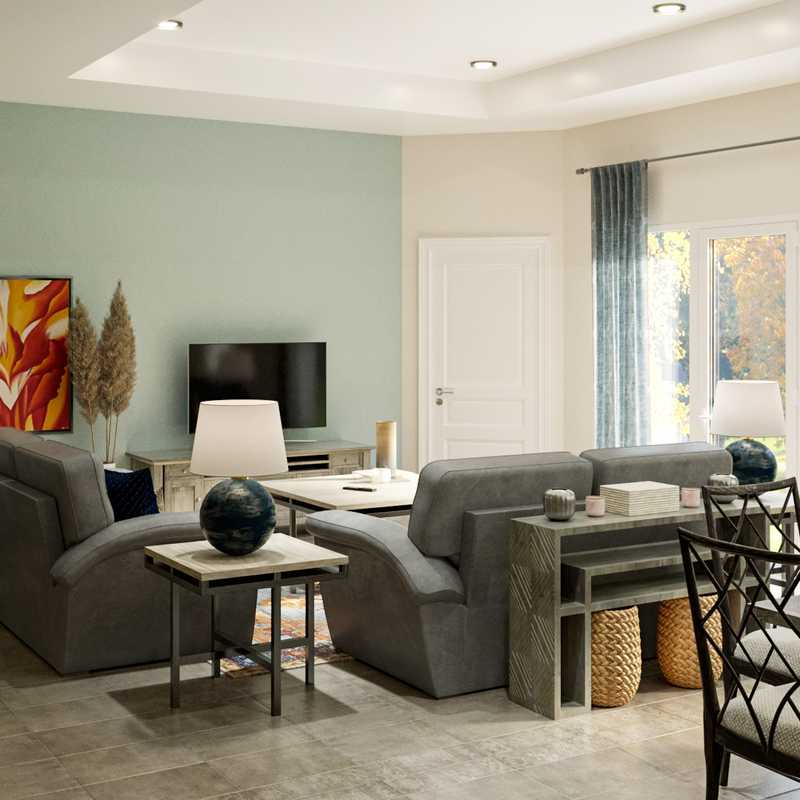 Eclectic Living Room Design by Havenly Interior Designer Julia