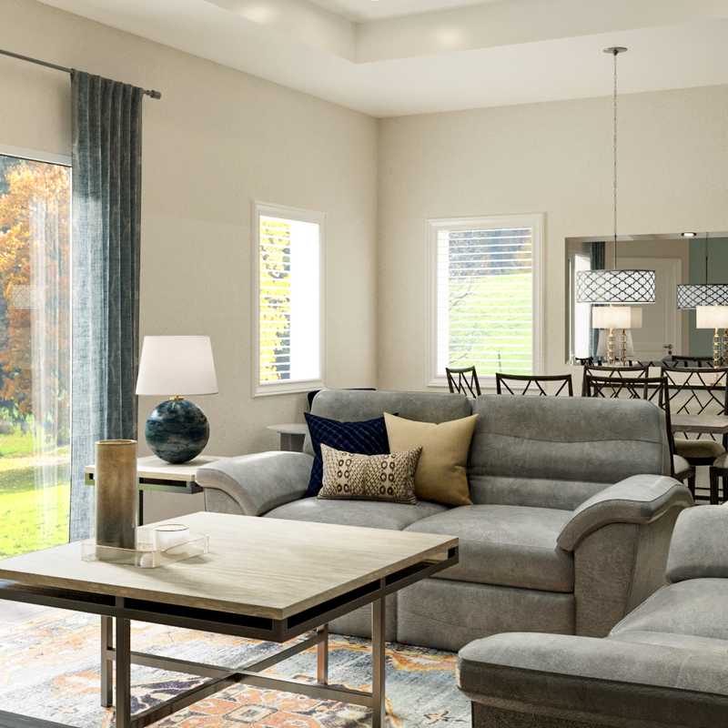 Eclectic Living Room Design by Havenly Interior Designer Julia