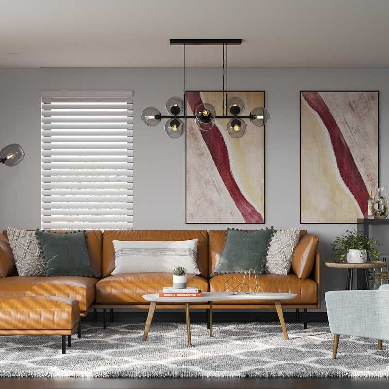 Midcentury Modern, Scandinavian Living Room Design by Havenly Interior Designer Danahe