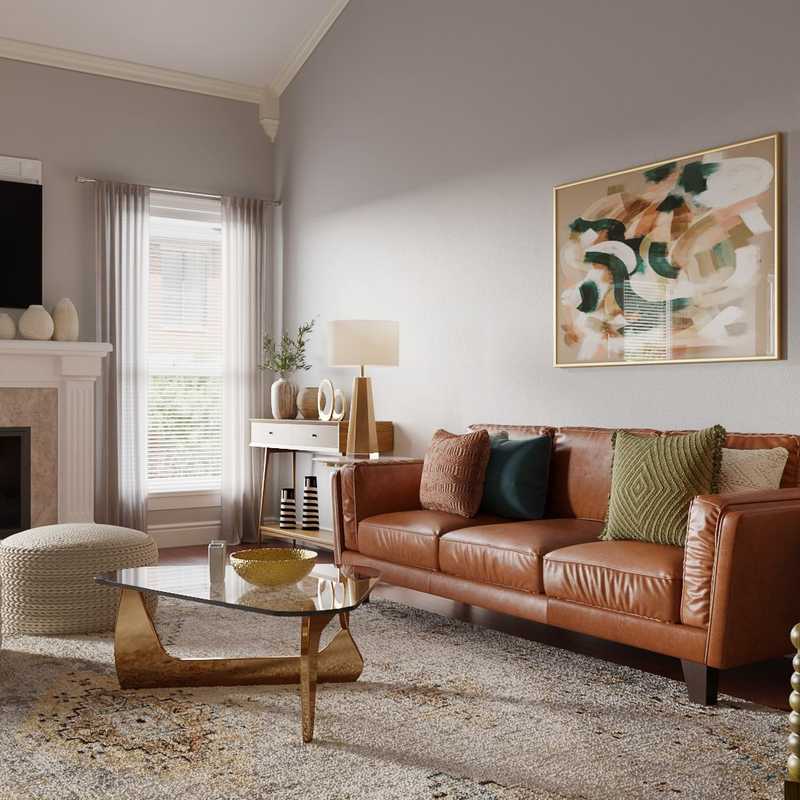 Midcentury Modern Living Room Design by Havenly Interior Designer Emmanuel