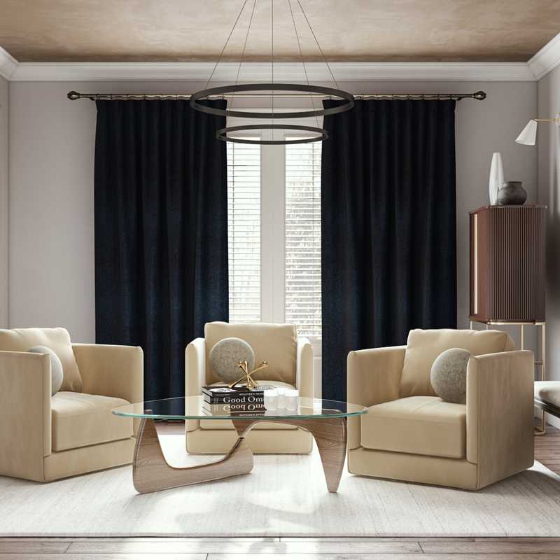 Modern, Glam Living Room Design by Havenly Interior Designer Dawn