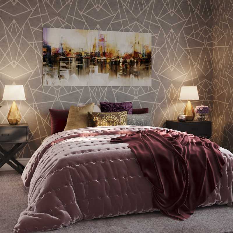 Modern, Glam, Midcentury Modern Bedroom Design by Havenly Interior Designer Heather