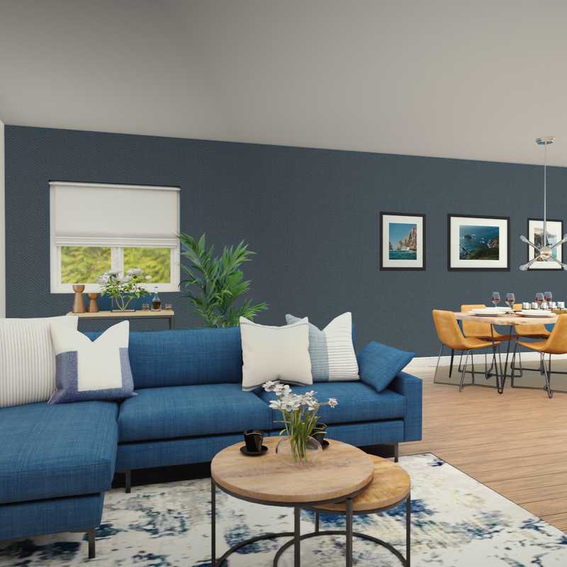 Modern, Midcentury Modern Living Room Design by Havenly Interior Designer Ridaa