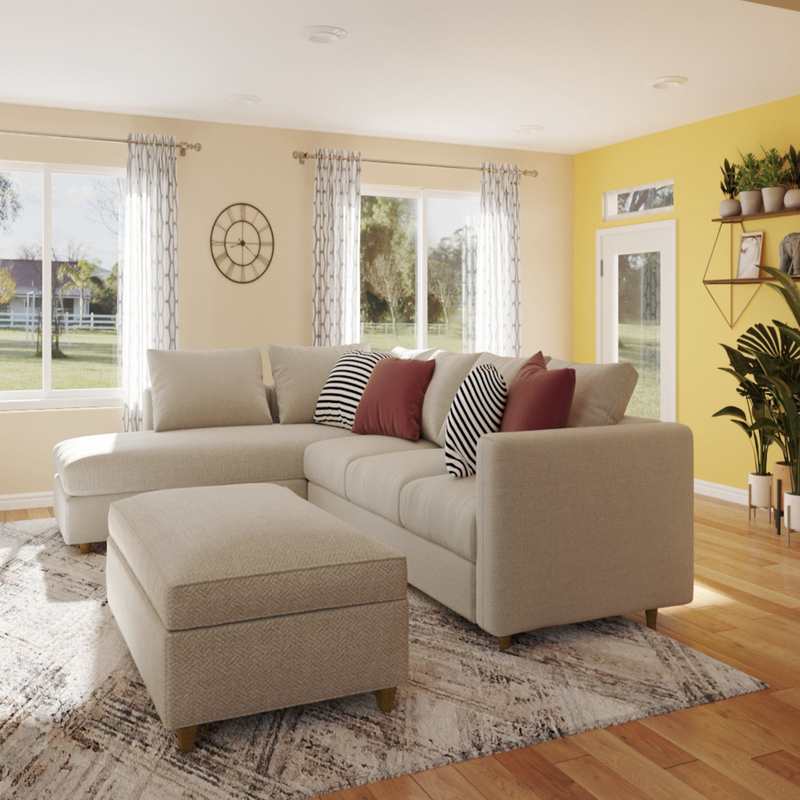 Contemporary, Modern, Transitional Living Room Design by Havenly Interior Designer Rumki