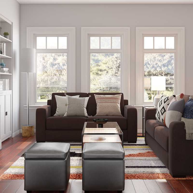 Contemporary, Modern, Bohemian Living Room Design by Havenly Interior Designer Ambar