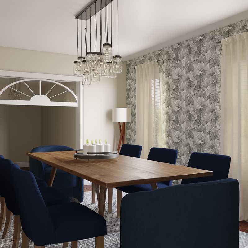 Contemporary, Modern, Eclectic Dining Room Design by Havenly Interior Designer Alexa