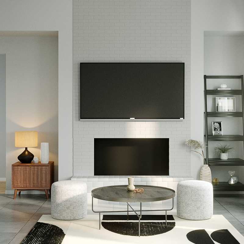 Midcentury Modern Living Room Design by Havenly Interior Designer Sara