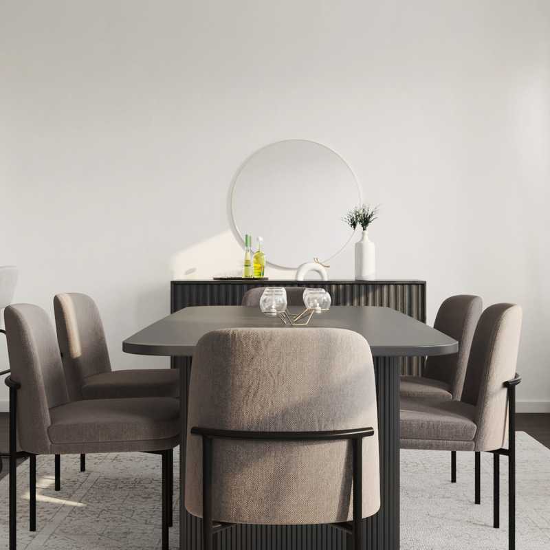 Modern, Minimal Dining Room Design by Havenly Interior Designer Sydney