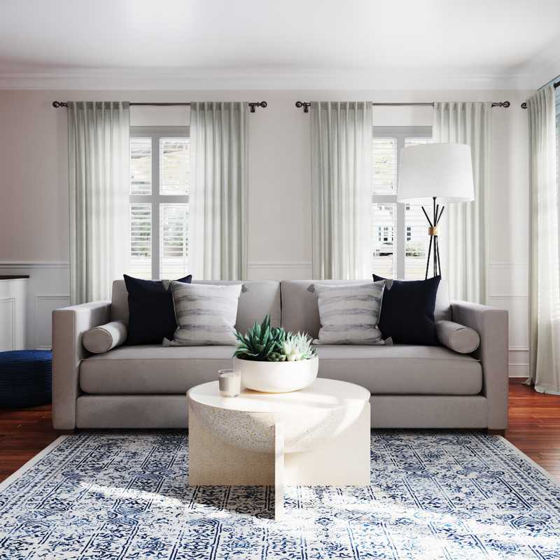 Contemporary, Coastal, Minimal, Scandinavian Living Room Design by Havenly Interior Designer Alejandra