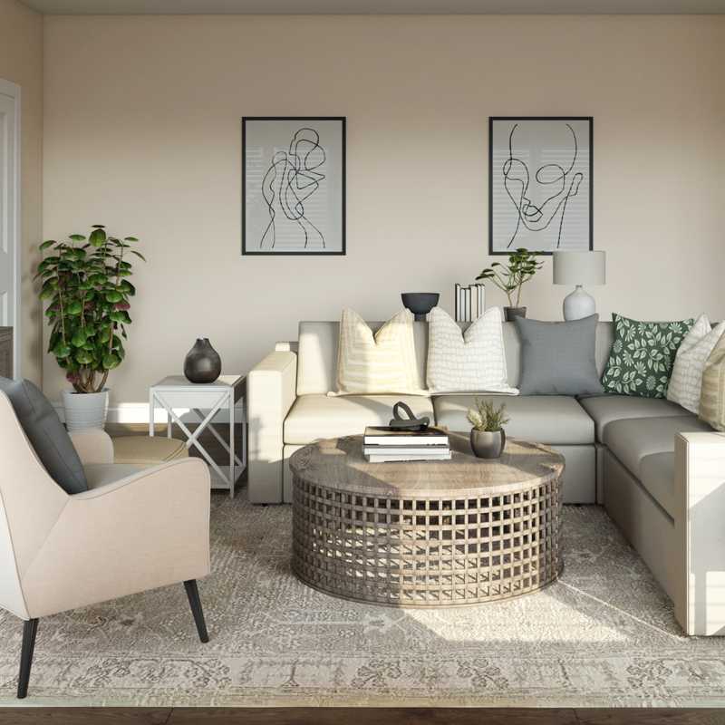 Classic Contemporary Living Room Design by Havenly Interior Designer Sara