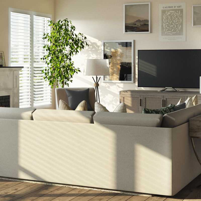 Classic Contemporary Living Room Design by Havenly Interior Designer Sara
