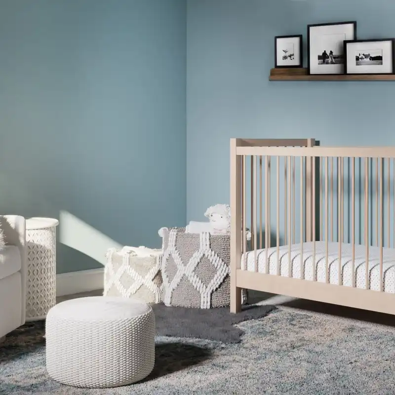 Classic, Bohemian, Midcentury Modern Nursery Design by Havenly Interior Designer Sarah