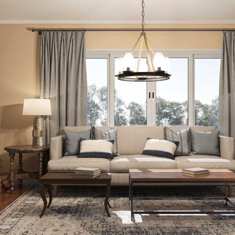 Modern, Farmhouse, Transitional Living Room Design by Havenly Interior Designer Liliana