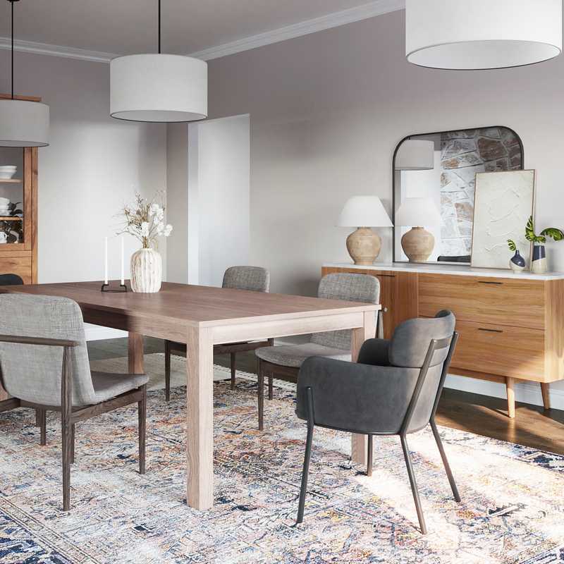 Contemporary, Bohemian Dining Room Design by Havenly Interior Designer Madison