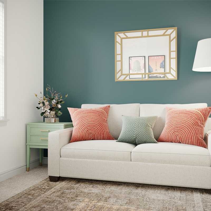 Glam, Farmhouse Bedroom Design by Havenly Interior Designer Priscila