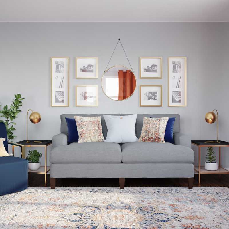 Modern, Bohemian, Transitional Living Room Design by Havenly Interior Designer Julia