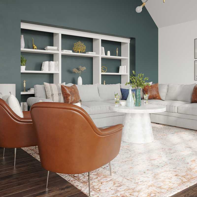 Midcentury Modern Living Room Design by Havenly Interior Designer Ana