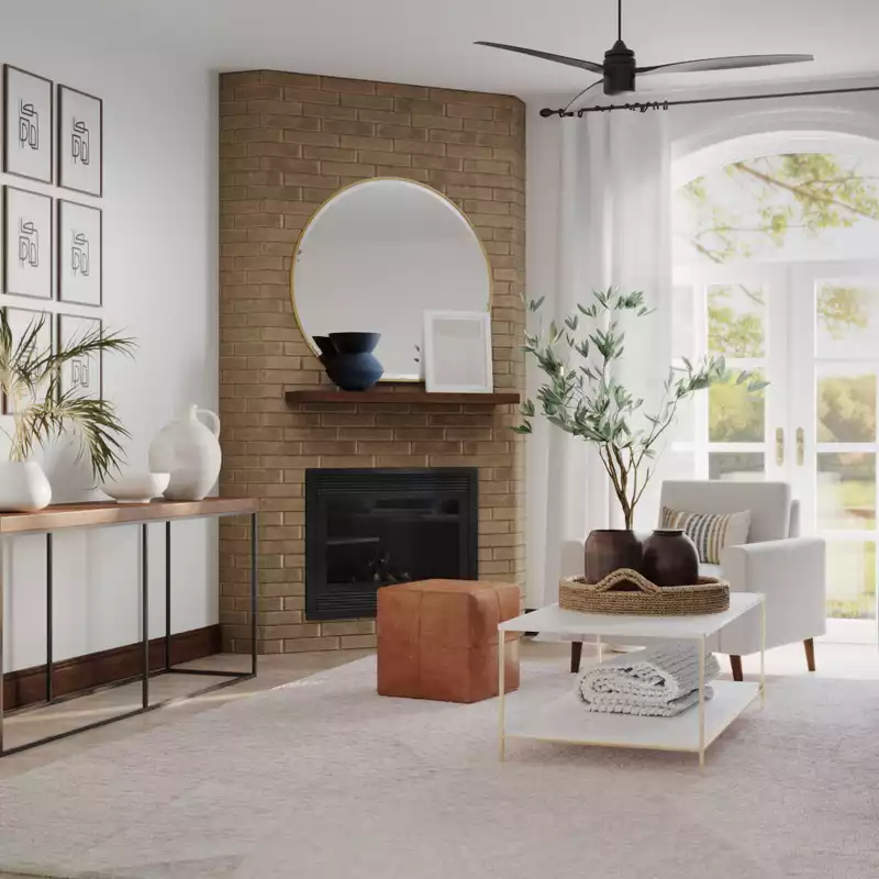 Modern, Rustic Living Room Design by Havenly Interior Designer Keegan