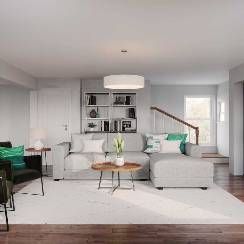 Contemporary, Midcentury Modern Living Room Design by Havenly Interior Designer Ana