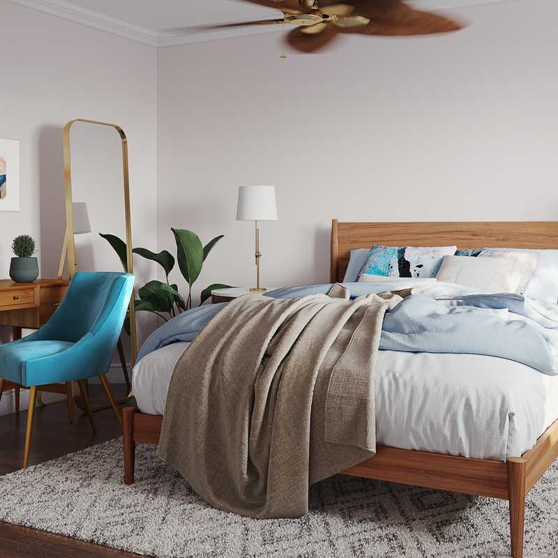 Contemporary, Midcentury Modern Bedroom Design by Havenly Interior Designer Joanna