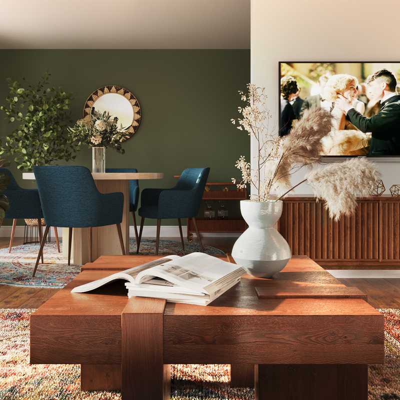 Traditional, Midcentury Modern Living Room Design by Havenly Interior Designer Ingrid