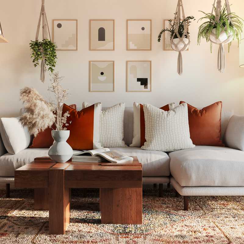 Traditional, Midcentury Modern Living Room Design by Havenly Interior Designer Ingrid