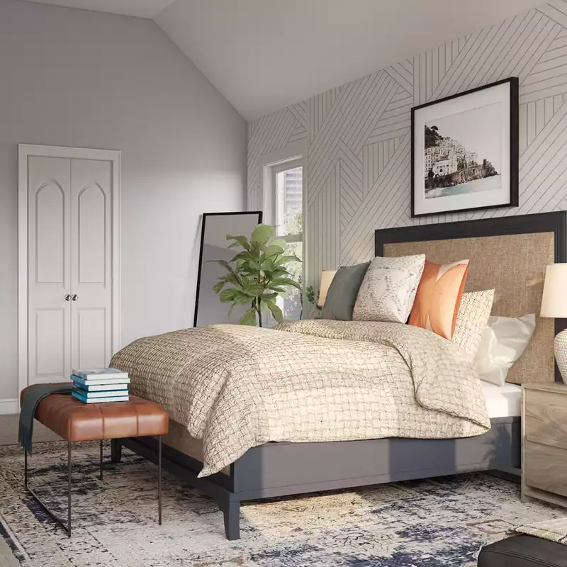 Modern, Midcentury Modern Bedroom Design by Havenly Interior Designer Heather