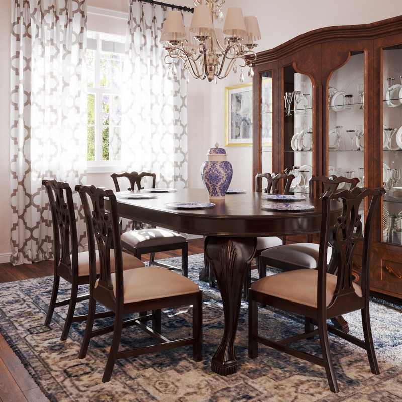 Classic, Traditional Dining Room Design by Havenly Interior Designer Alexa