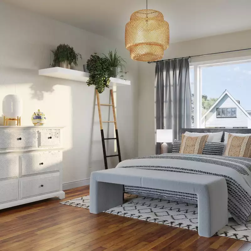 Eclectic, Bohemian, Global, Scandinavian Bedroom Design by Havenly Interior Designer Crystal