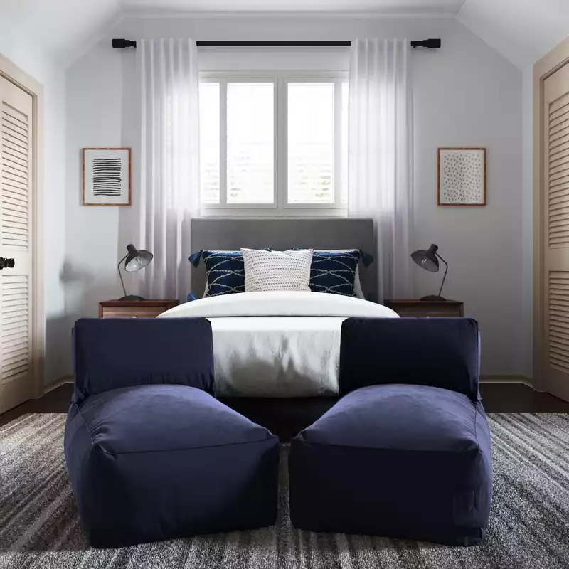 Midcentury Modern, Scandinavian Bedroom Design by Havenly Interior Designer Claire