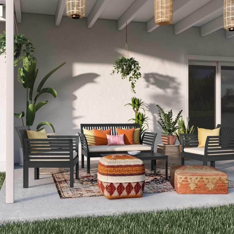 Modern, Bohemian, Midcentury Modern Outdoor Space Design by Havenly Interior Designer Julia