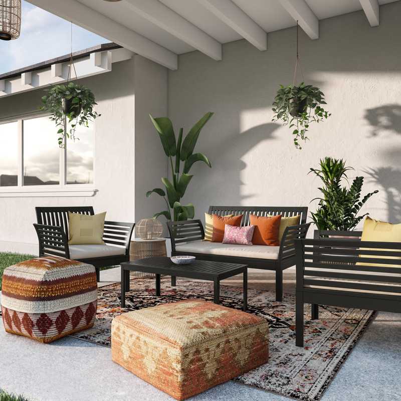 Modern, Bohemian, Midcentury Modern Outdoor Space Design by Havenly Interior Designer Julia