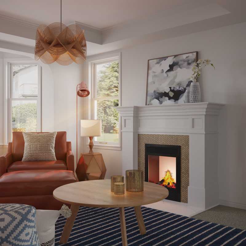 Bohemian Living Room Design by Havenly Interior Designer Jessica