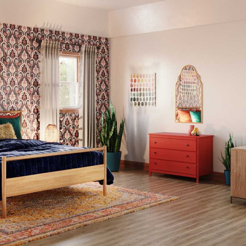 Eclectic, Bohemian Bedroom Design by Havenly Interior Designer Priscila