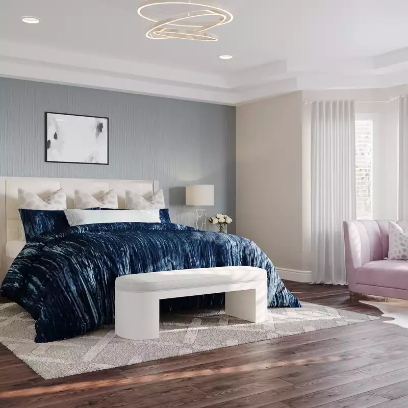 Contemporary, Modern, Glam Bedroom Design by Havenly Interior Designer Nicole