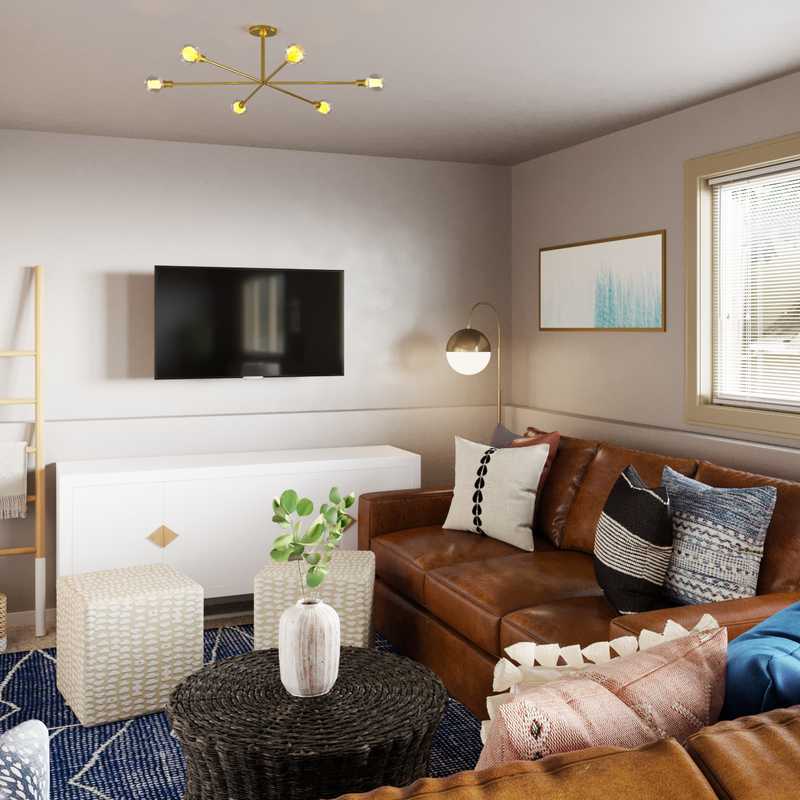 Eclectic, Bohemian, Global Living Room Design by Havenly Interior Designer Nicole