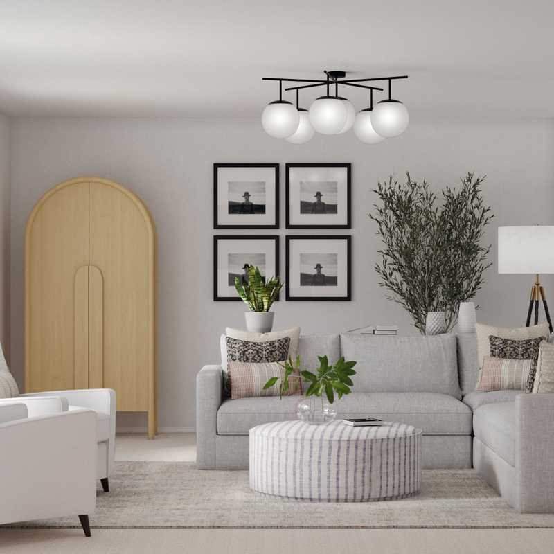 Modern, Classic Living Room Design by Havenly Interior Designer Maria