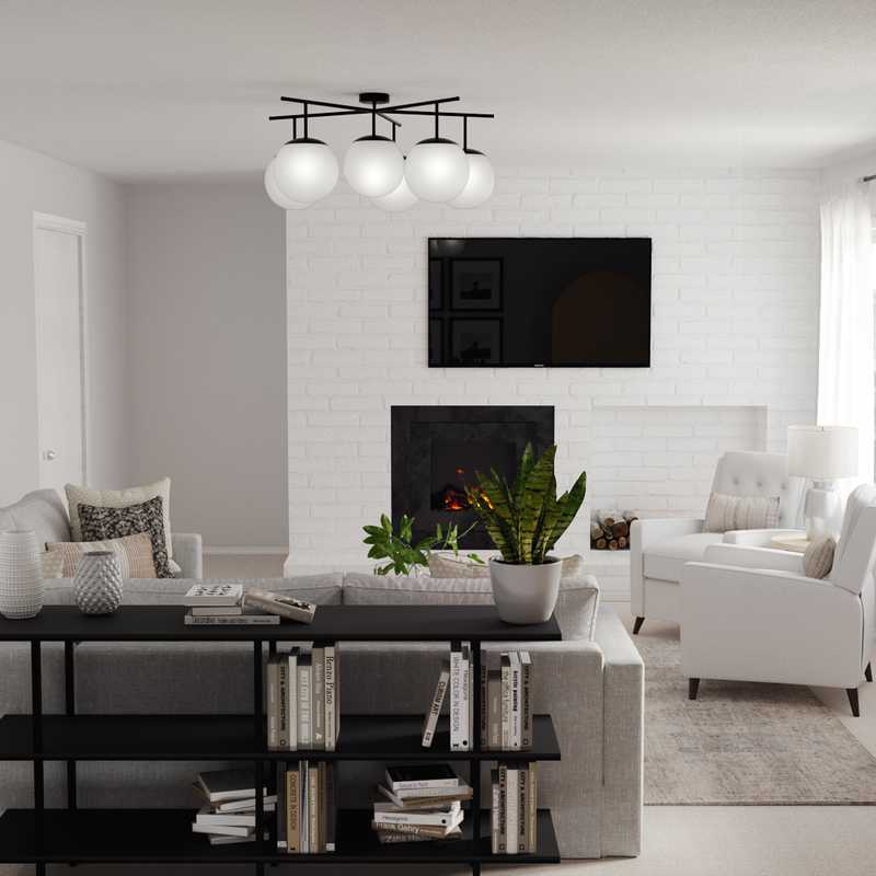 Modern, Classic Living Room Design by Havenly Interior Designer Maria