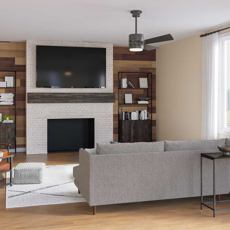 Modern, Industrial Living Room Design by Havenly Interior Designer Maria