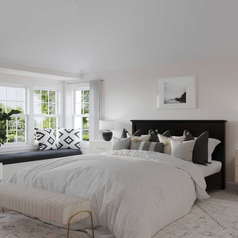 Modern, Coastal, Minimal, Preppy Bedroom Design by Havenly Interior Designer Ingrid