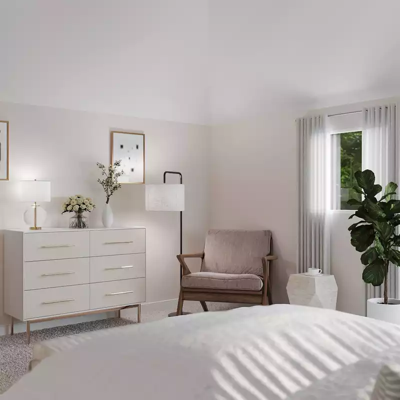 Modern, Coastal, Minimal, Preppy Bedroom Design by Havenly Interior Designer Ingrid