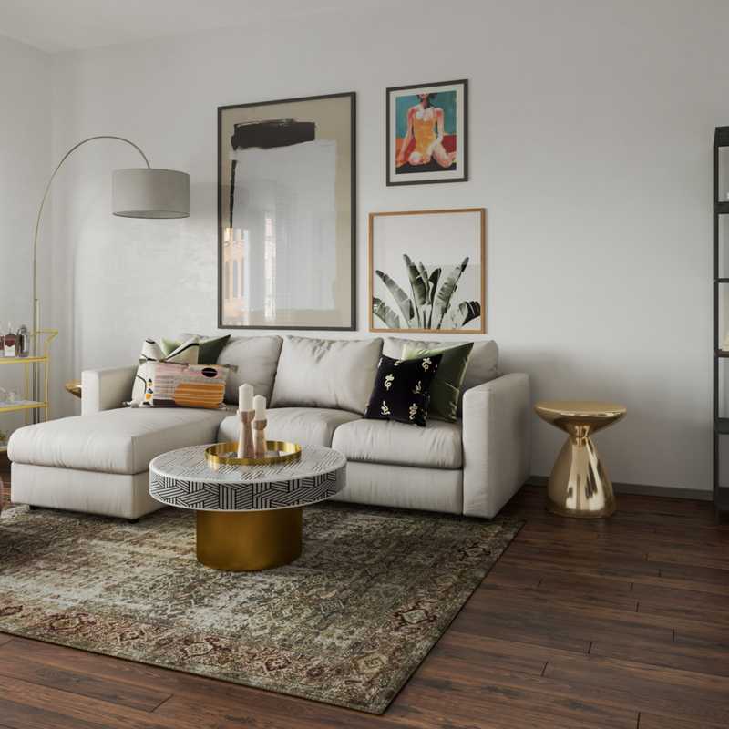 Modern, Eclectic, Bohemian Living Room Design by Havenly Interior Designer Chanel