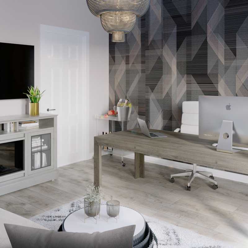 Modern, Glam Office Design by Havenly Interior Designer Stephanie