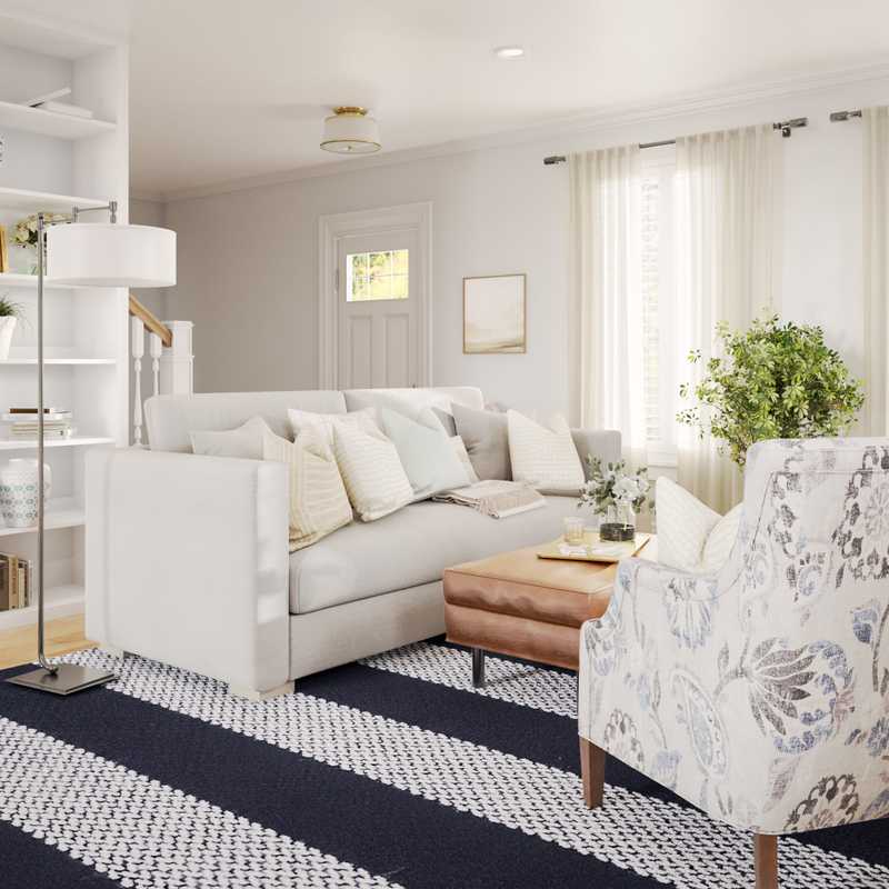 Classic, Coastal, Transitional, Vintage Living Room Design by Havenly Interior Designer Nicole