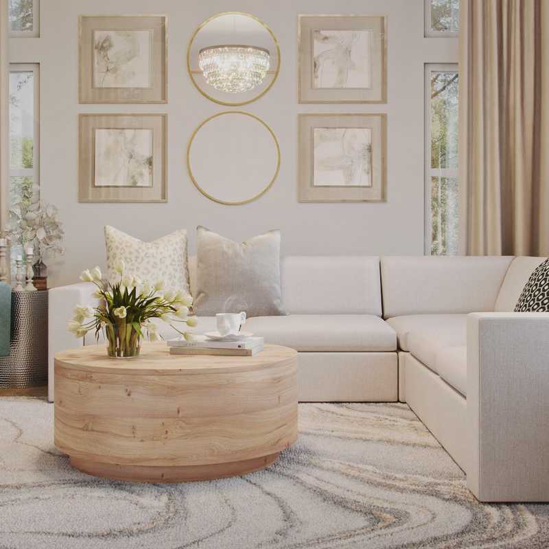Contemporary, Classic, Glam Living Room Design by Havenly Interior Designer Merry