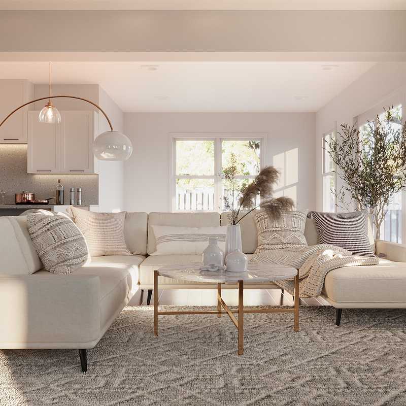 Modern, Transitional, Midcentury Modern Living Room Design by Havenly Interior Designer Julia